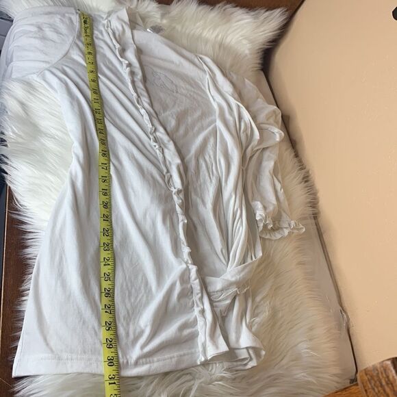 Rampage Bridal White Ruffled Belted Bride Robe Size Small - Picture 7 of 9